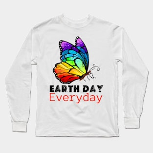 happy Earth day Everyday 2024  gift april 22 Rainbow Long Sleeve T-Shirt